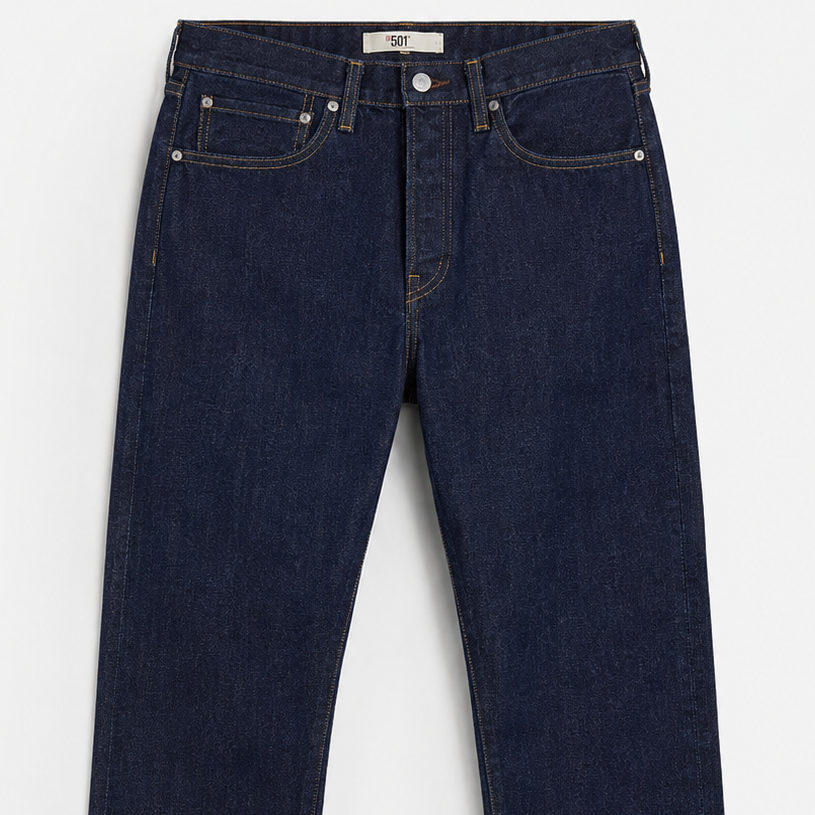 Blue Denim Jeans - Straight Fit