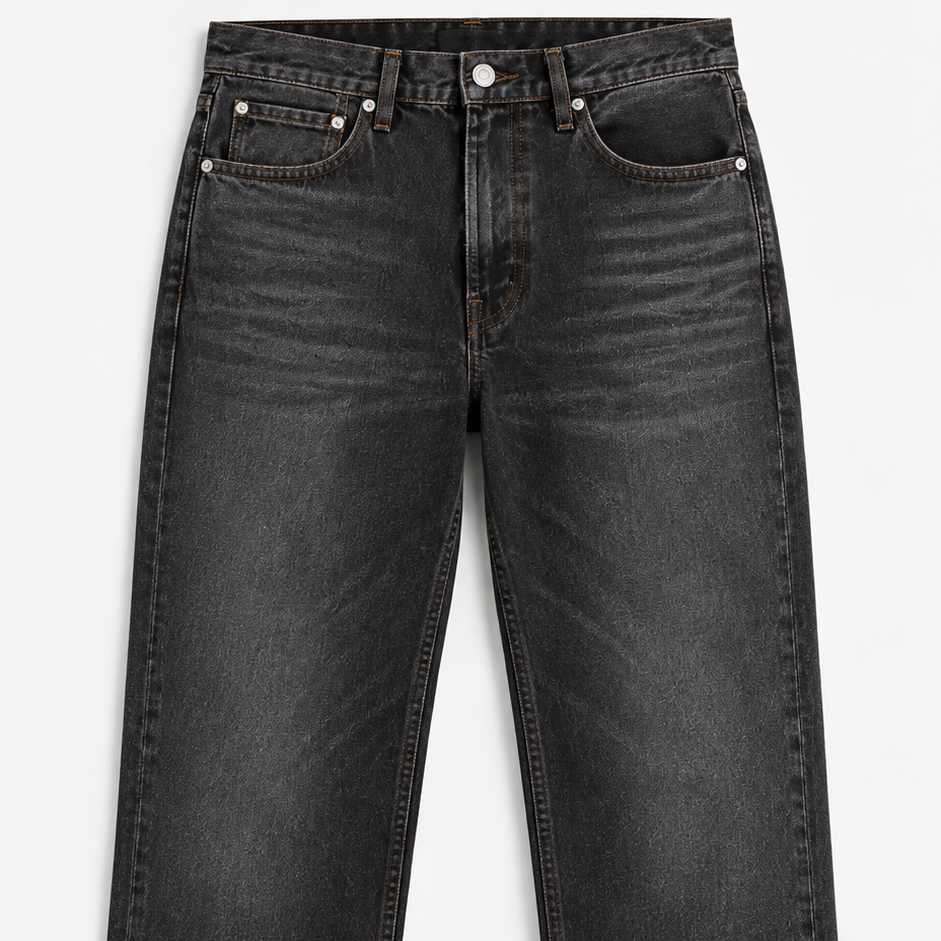 Black Denim Jeans - Relaxed Fit