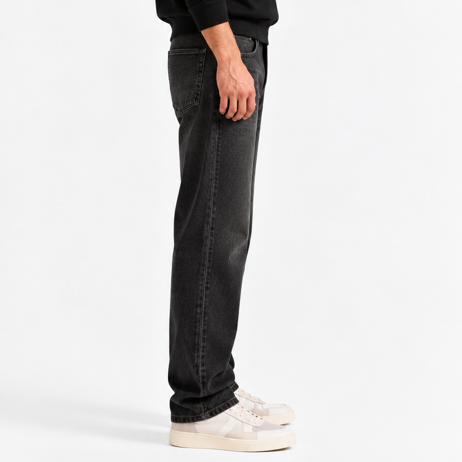 Black Denim Jeans - Relaxed Fit